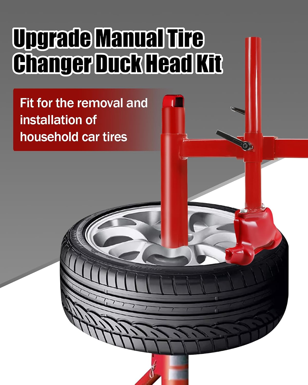Manual Tire Changer Duck Head Kit, Portable Tire Changer Duck Head Tire Changer without Silver Cone, Fit for 16"-21" Wheels, Compatible with Most Car, Trucks, SUVs, ATV Tires