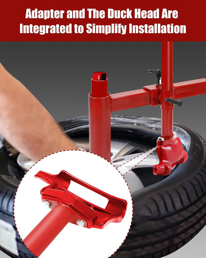 Manual Tire Changer Duck Head Kit, Portable Tire Changer Duck Head Tire Changer without Silver Cone, Fit for 16"-21" Wheels, Compatible with Most Car, Trucks, SUVs, ATV Tires