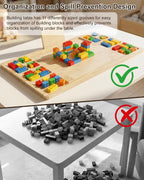 Rotating For Lego Building Baseplate Table with Storage