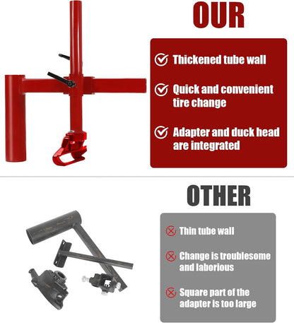 Manual Tire Changer Duck Head Kit, Portable Tire Changer Duck Head Tire Changer without Silver Cone, Fit for 16"-21" Wheels, Compatible with Most Car, Trucks, SUVs, ATV Tires